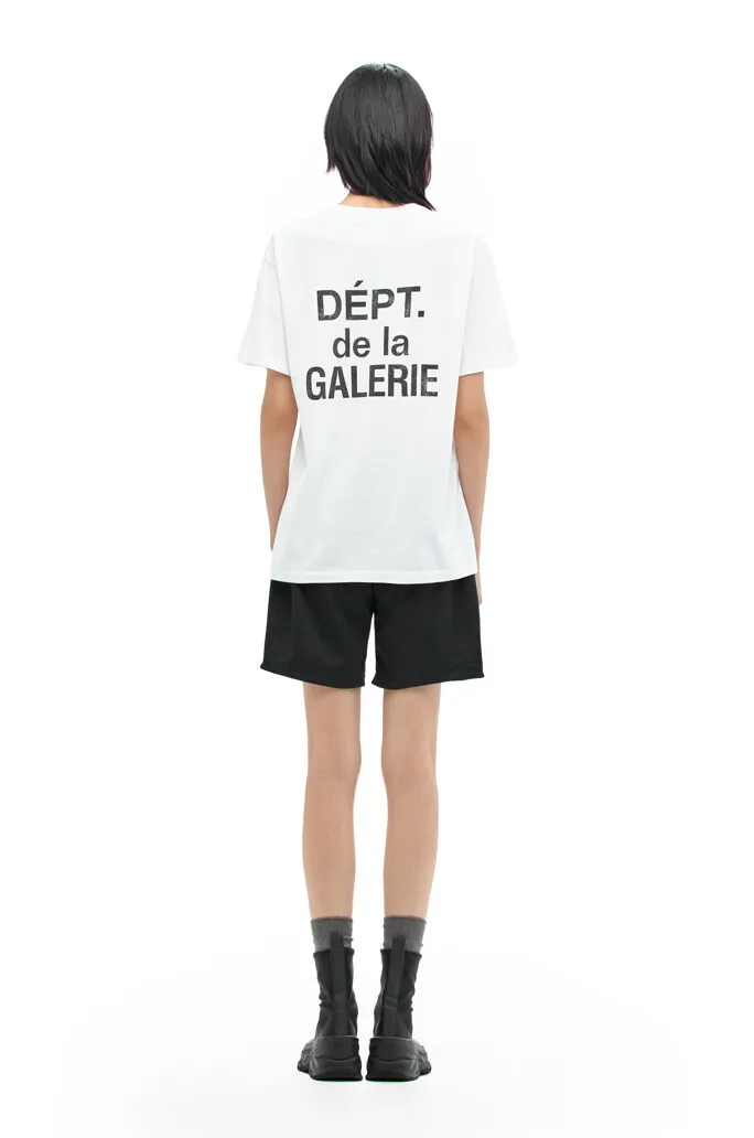 GALLERY DEPT. VENICE COURT SHORTS English mesh shorts Logo webbing wide-leg basketball shorts Black and white S-XL Original molding Loose wide-leg version American boys' first choice Breathable mesh fabric Superimposed soft material inside Comfortable and easy to match Custom-woven original consistent webbing/main mark/component wash mark Details are enlarged to follow